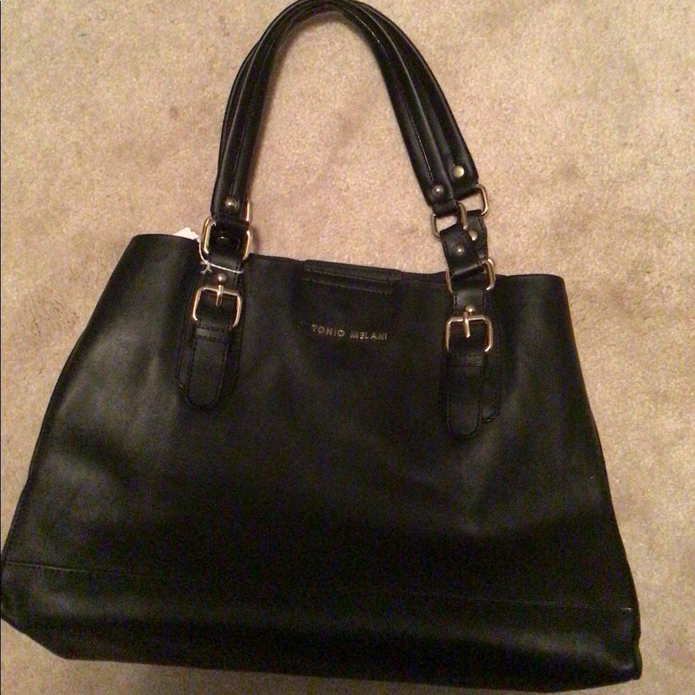 Black leather Antonio Milani handbag